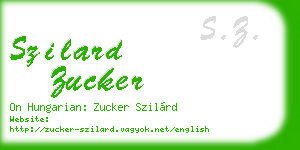 szilard zucker business card